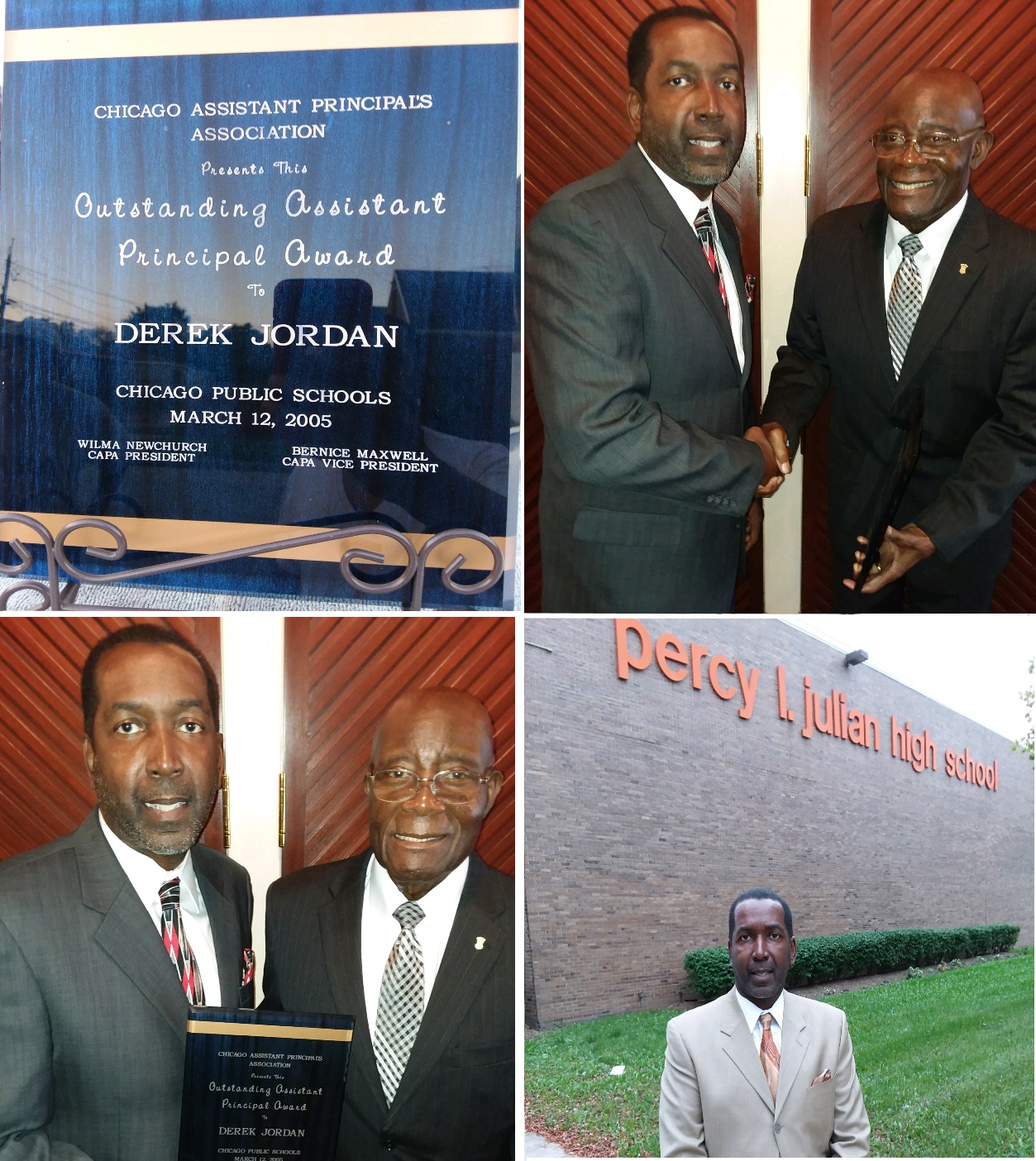 Outstanding Assistant Principal Award presented to Derek Jordan