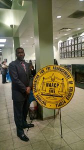 Derek Jordan at NAACP Meeting for Award